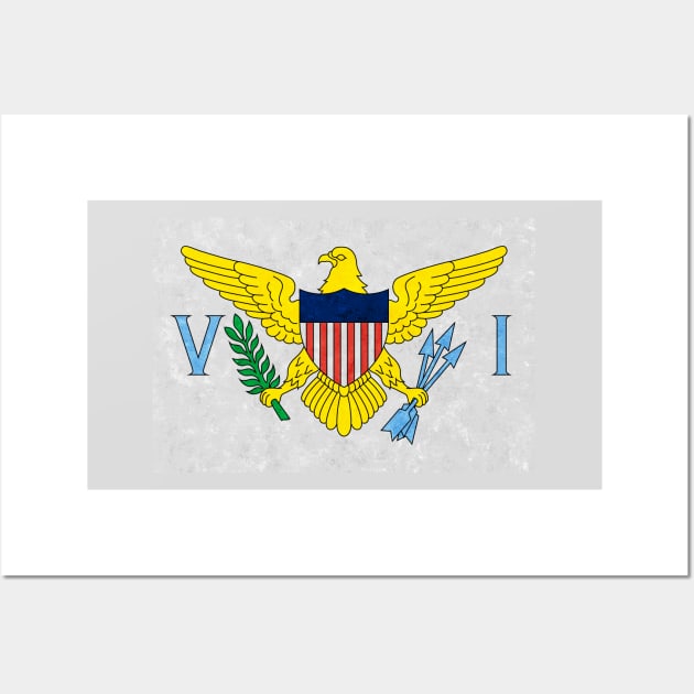 Flag of the US Virgin Islands Wall Art by Enzwell